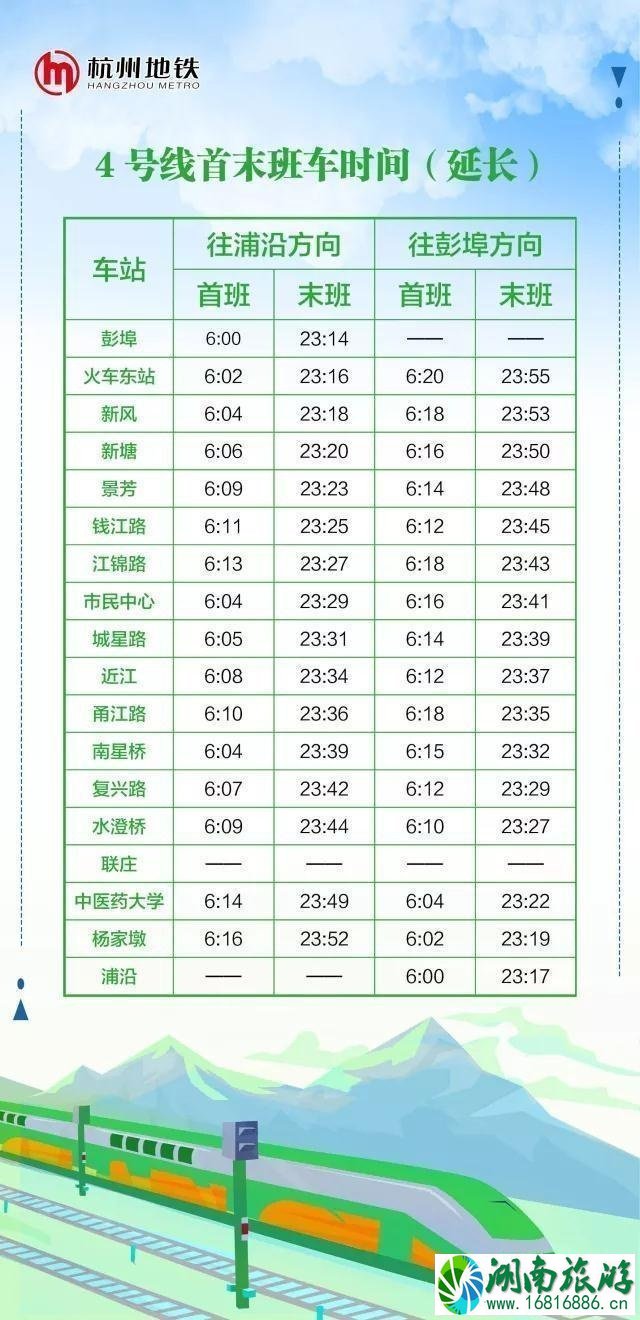 2022杭州元宵节地铁运营时间 2022杭州元宵节地铁运营时间