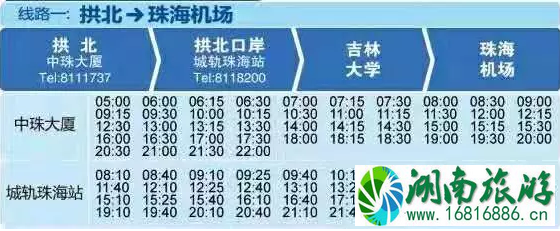2022珠海机场快线时刻表+票价+站点 珠海机场停车收费标准 2022珠海机场快线时刻表+票价+站点 珠海机场停车收费标准