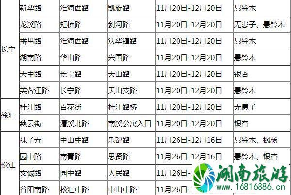2021上海落叶不扫景观道路有哪些