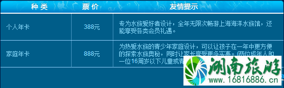 2022上海海洋水族馆联票价格+年卡价格 2022上海海洋水族馆联票价格+年卡价格
