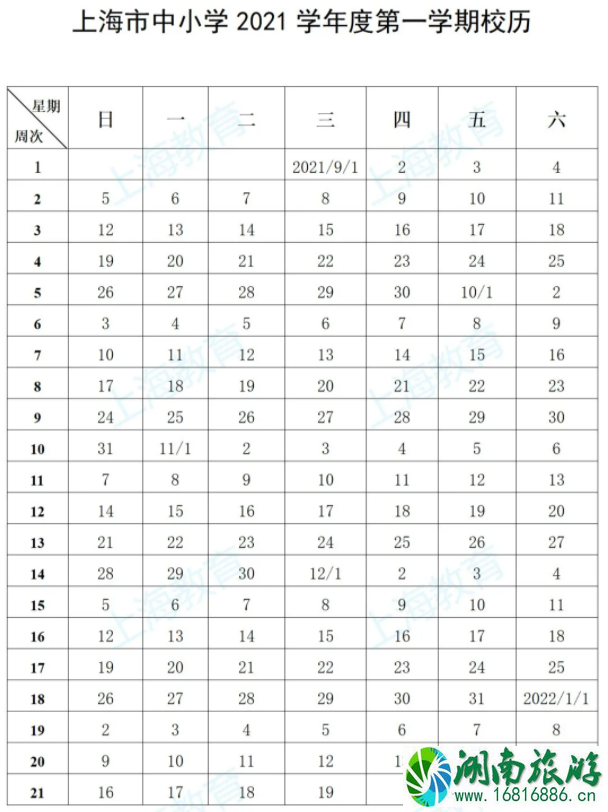 2021上海中小学生秋季开学时间-返校通知 2021上海中小学生秋季开学时间-返校通知
